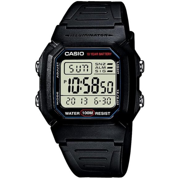Casio Men’s W800h-1av Classic Sport Watch With Black Band 10-year battery life - Picture 2 of 7
